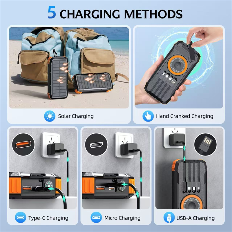 20000mAh Hand Crank Solar Powe - Solar Emergency Charger recension och pris