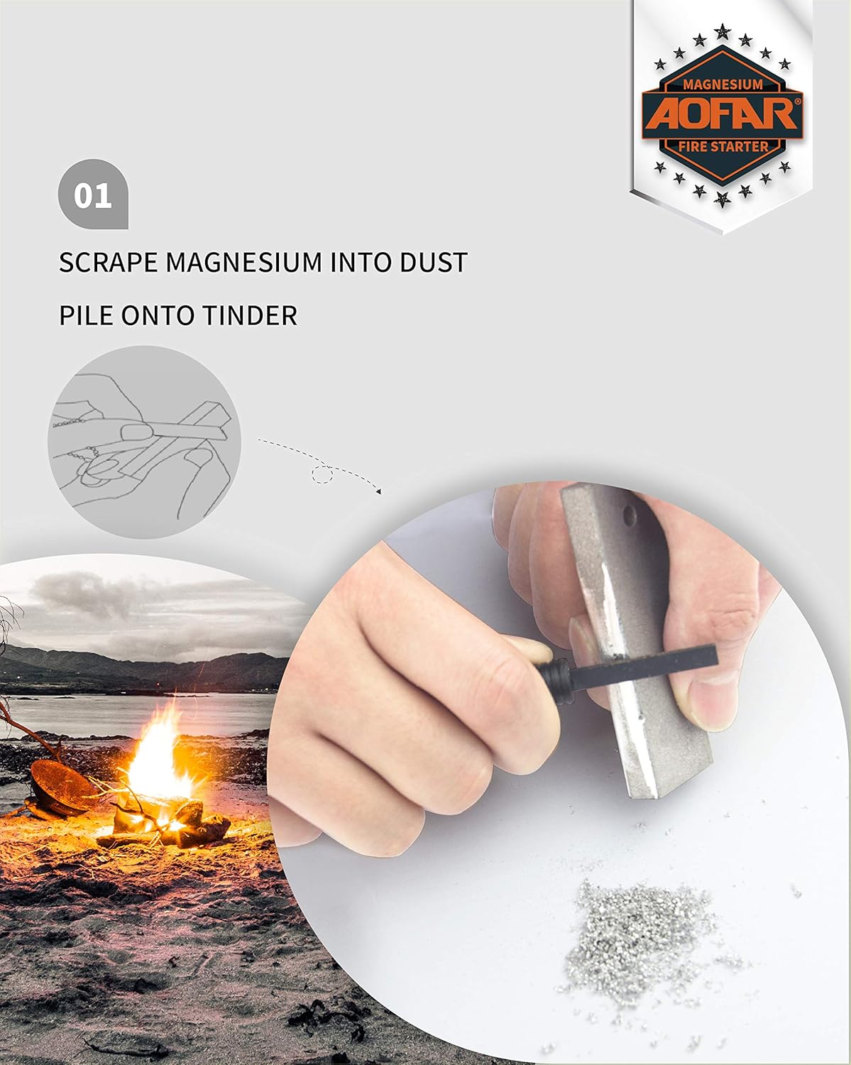 2-Pack Waterproof Fire Starter - Magnesium Fire Starter recension och pris
