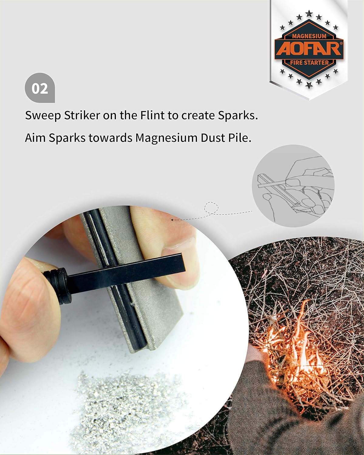 2-Pack Waterproof Fire Starter - Magnesium Fire Starter recension och pris