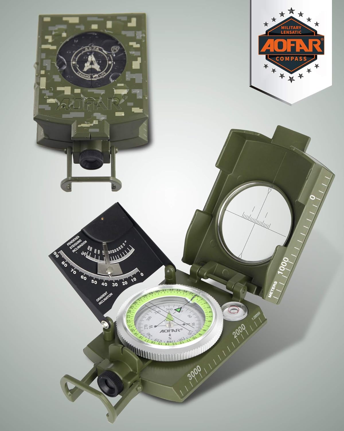 Military Compass for Hiking, L - Compass Lensatic recension och pris