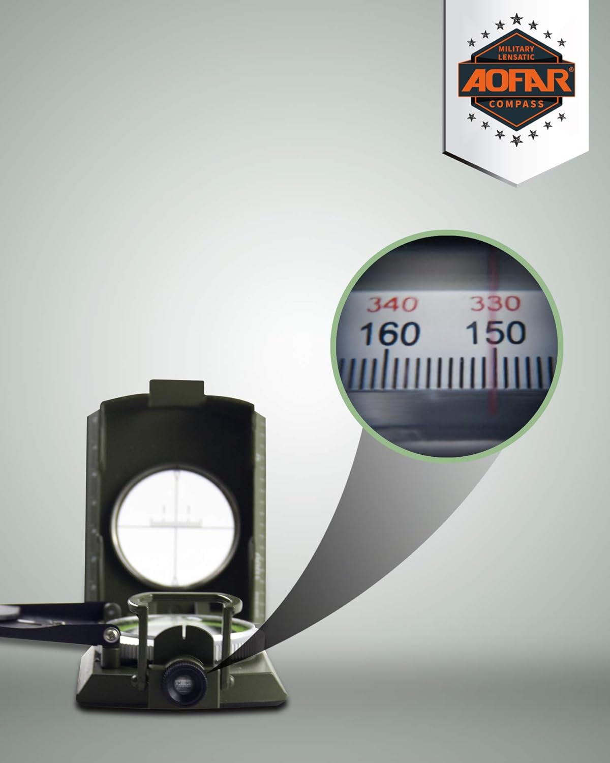 Military Compass for Hiking, L - Compass Lensatic recension och pris