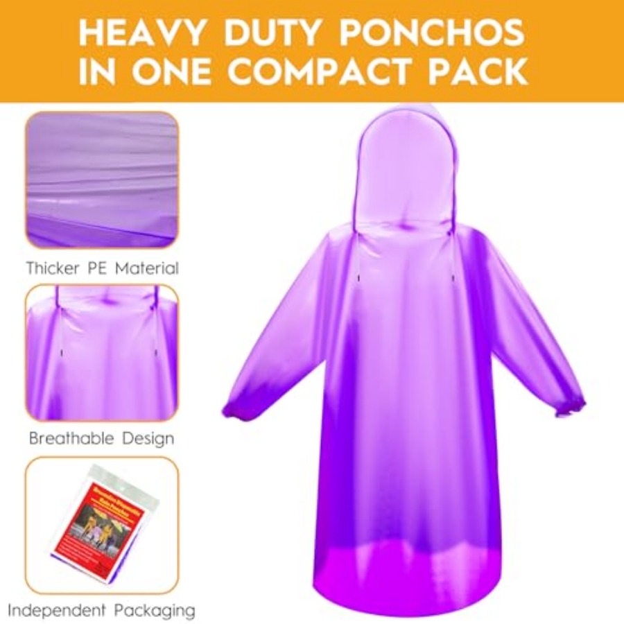 and and Disposable Rain Poncho - Emergency Poncho Rain recension och pris