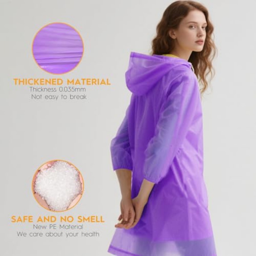and and Disposable Rain Poncho - Emergency Poncho Rain recension och pris