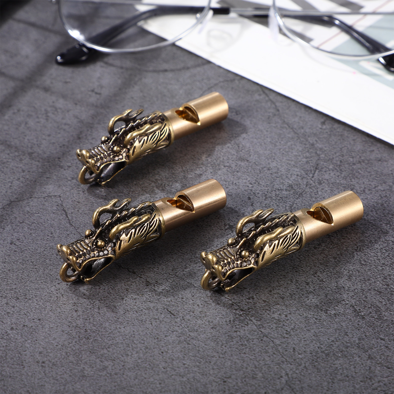 3Pcs Loud Brass Whistles Chine - Emergency Whistle Loud recension och pris