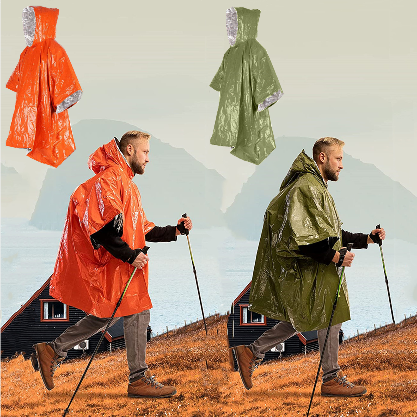 Emergency Disposable Aluminum  - Emergency Poncho Rain recension och pris