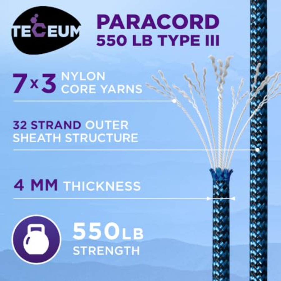 Reflective Paracord Rope 1000  - Para Cord 1000Ft recension och pris