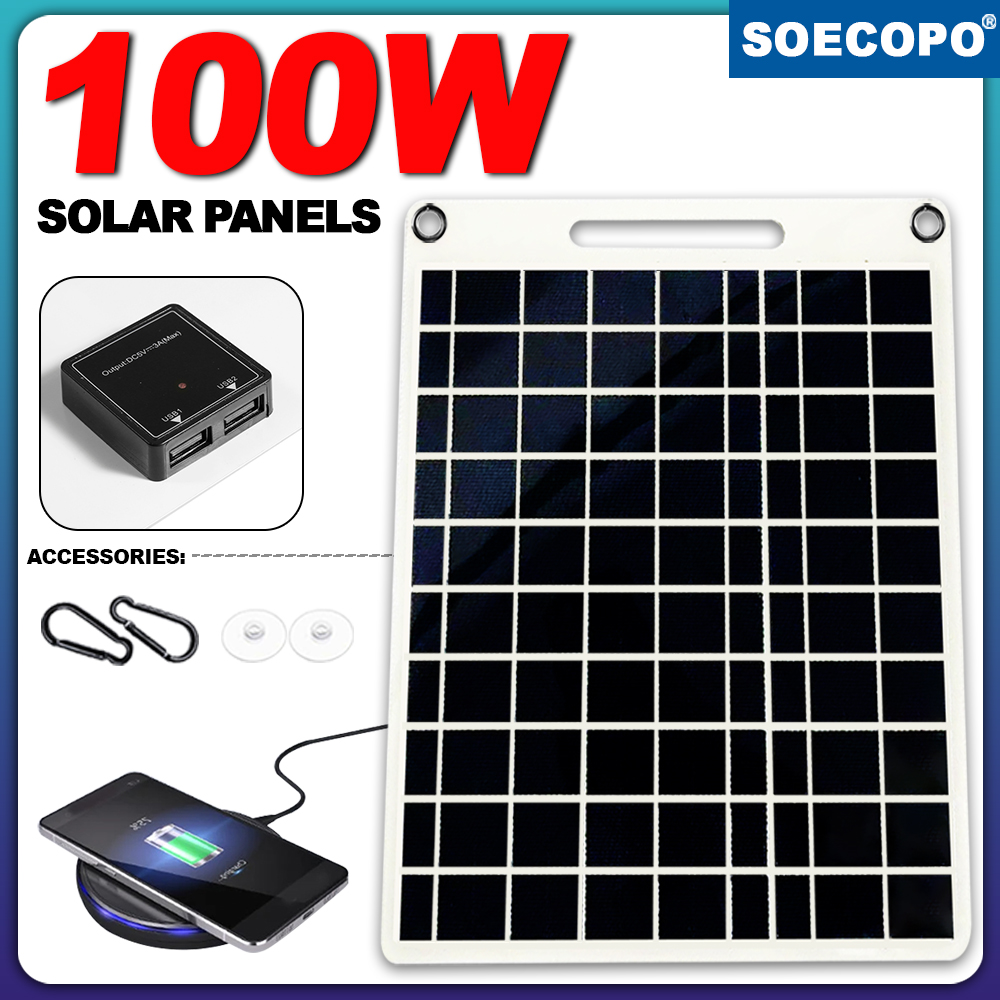 100W Waterproof Solar Panel Po - Solar Emergency Charger recension och pris